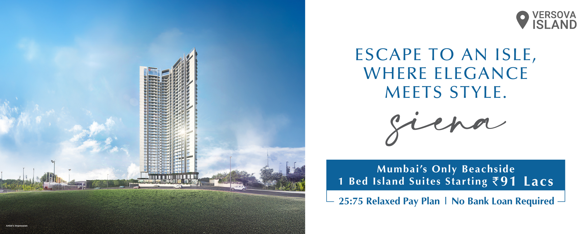 Mumbai's first beachside 1 & 2 BHK Island suites starting at Rs 64.99 Lacs+ Versova Island